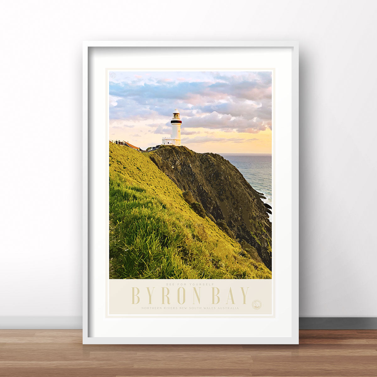 Byron Bay retro vintage travel prints posters by places we luv