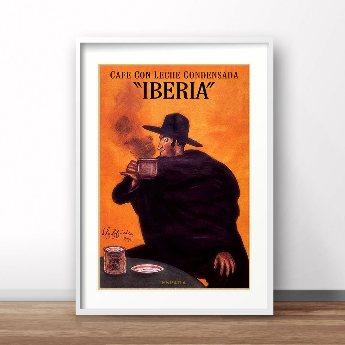 Iberia cafe con Leche vintage retro poster print from Places We Luv