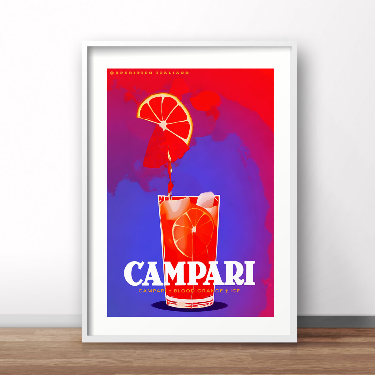 Campari orange Italy vintage retro poster print from Places We Luv