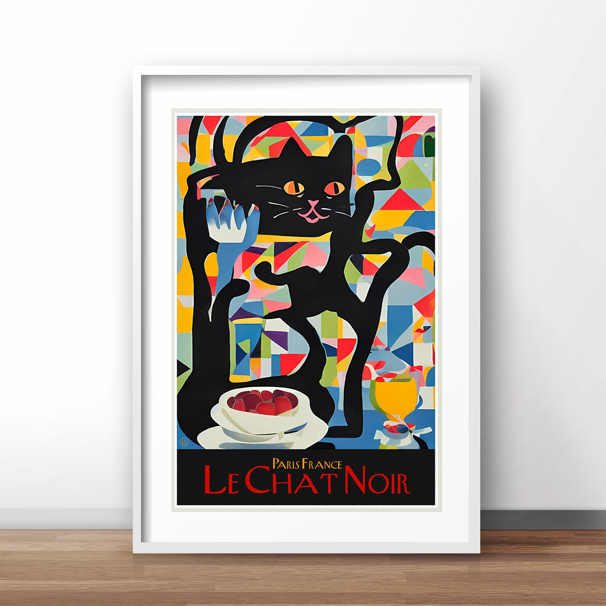 Le chat Noir Paris vintage retro poster print from Places We Luv