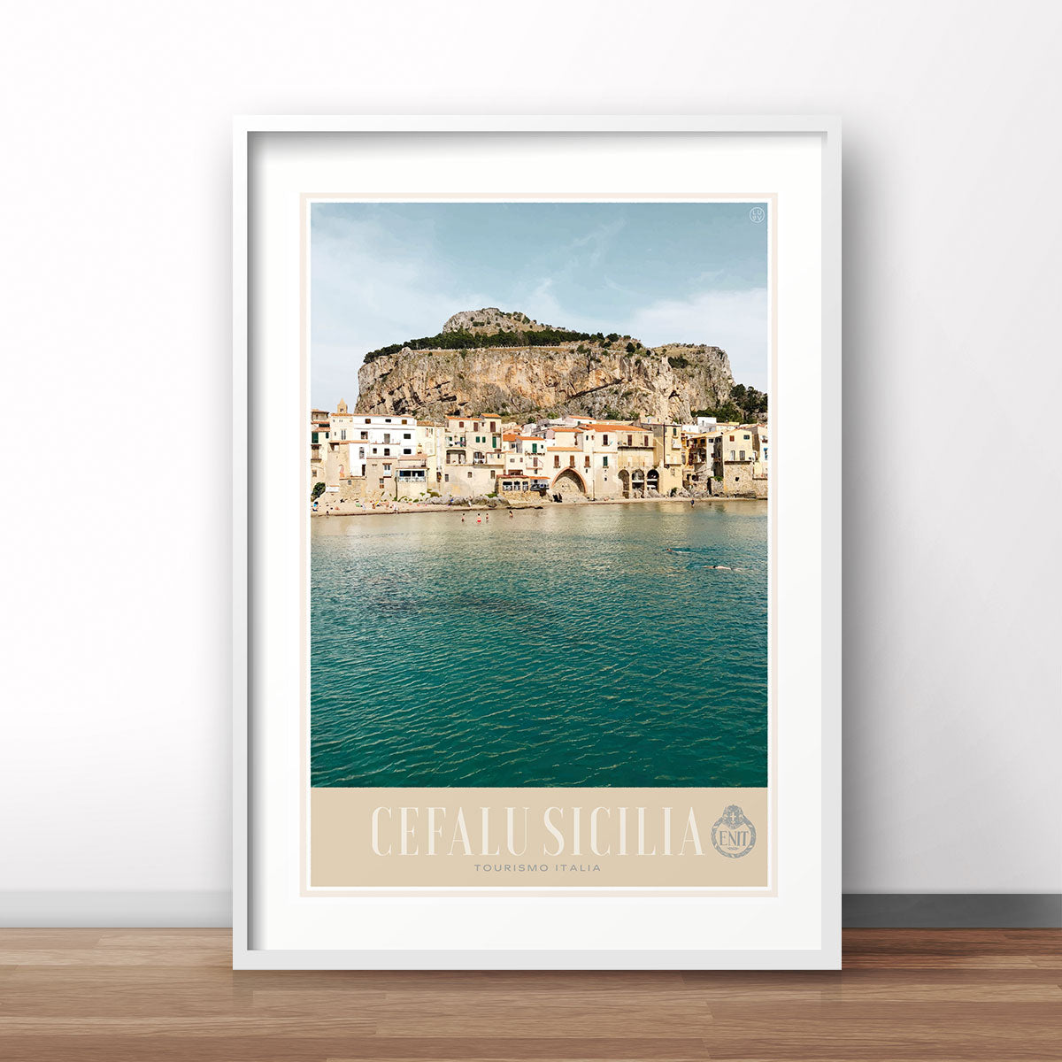 Cefalu Sicily retro vintage poster print from Places We Luv