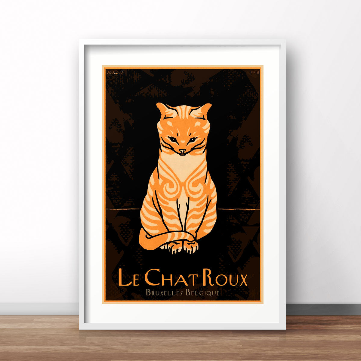 Le Chat Roux vintage retro poster from Places We Luv