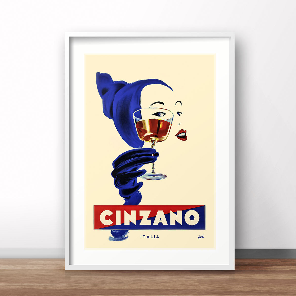 Cinzano retro vintage advertising poster or framed print Italy from Places We Luv