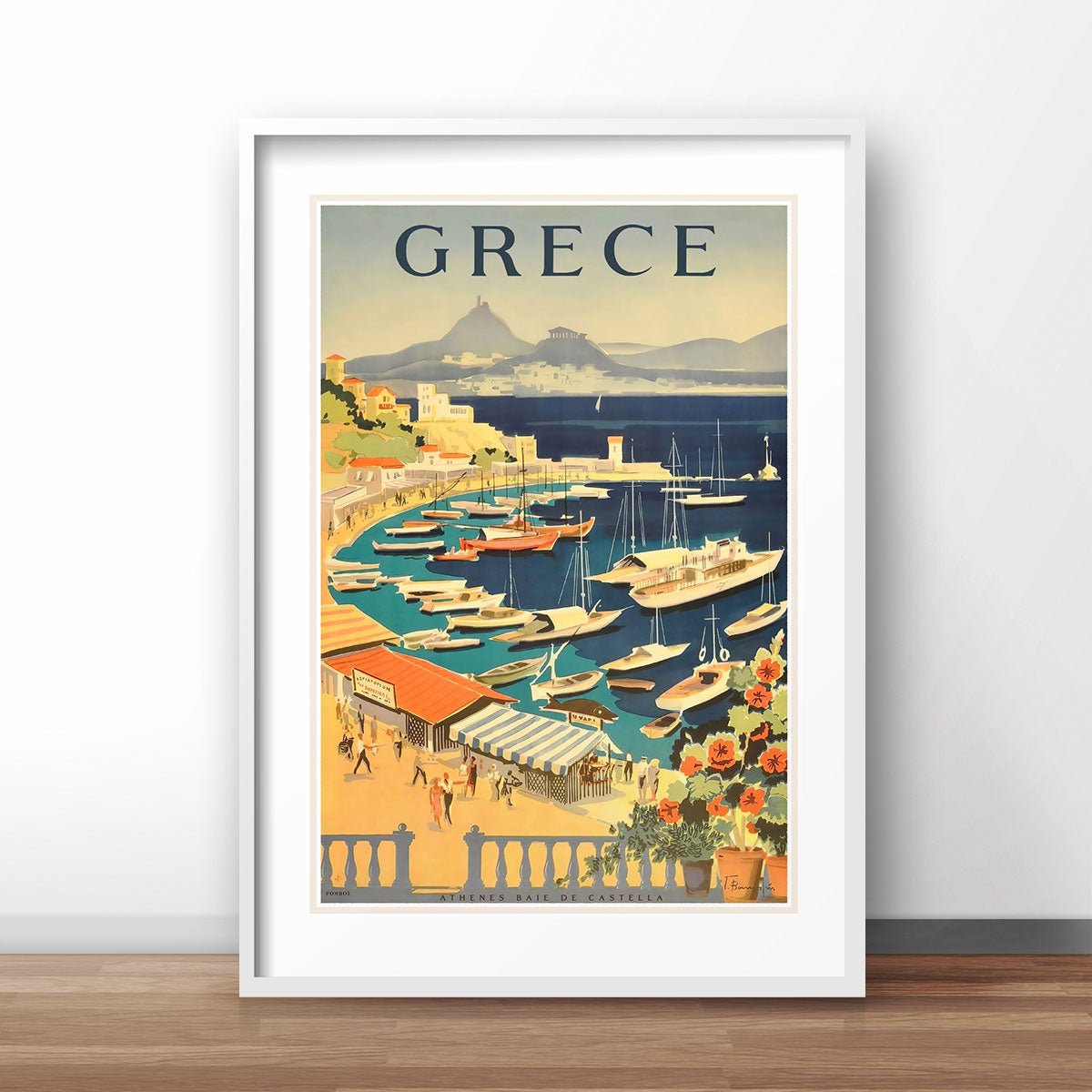 Athens Greece vintage retro poster print from Places We Luv