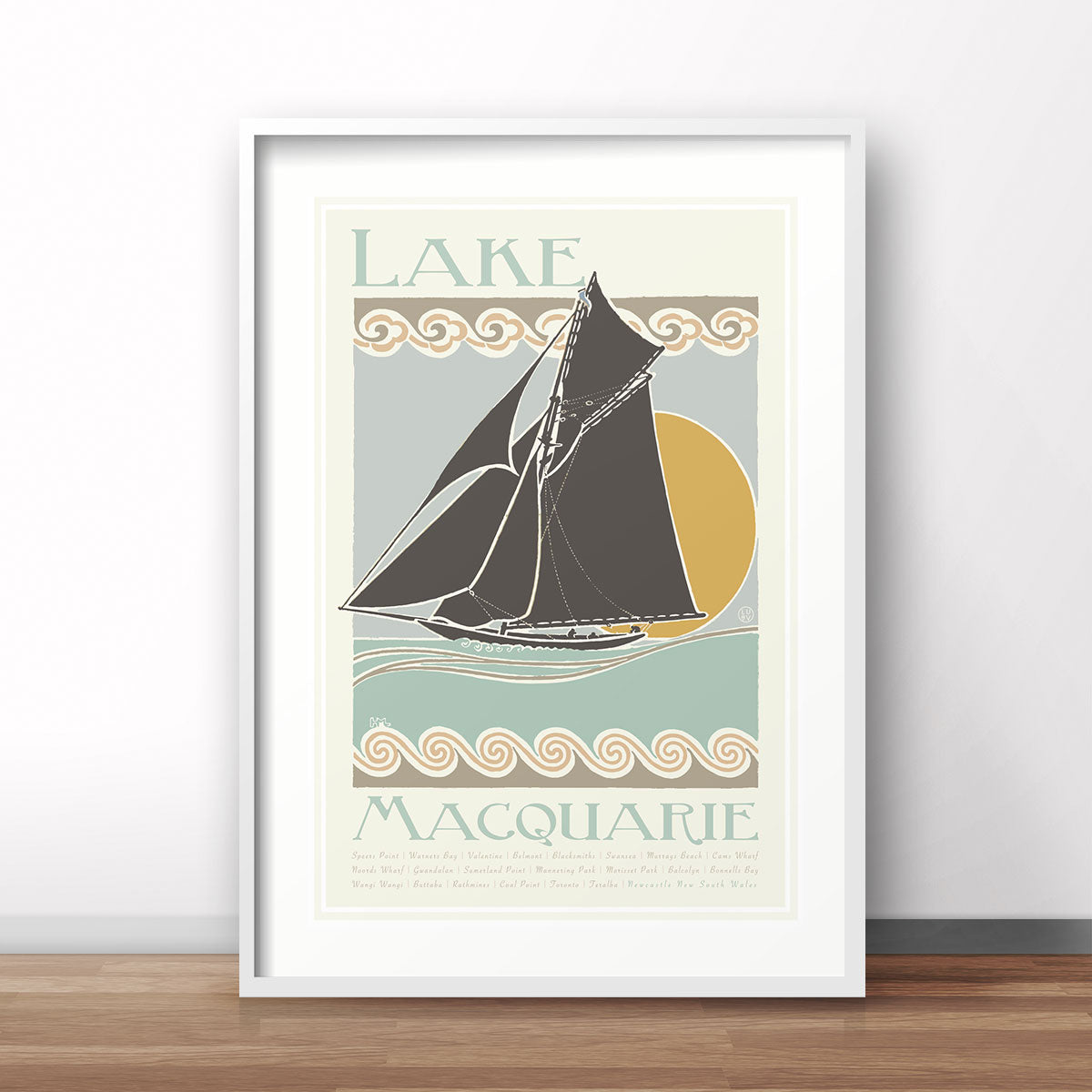 Lake Macquarie retro vintage poster from Places We Luv