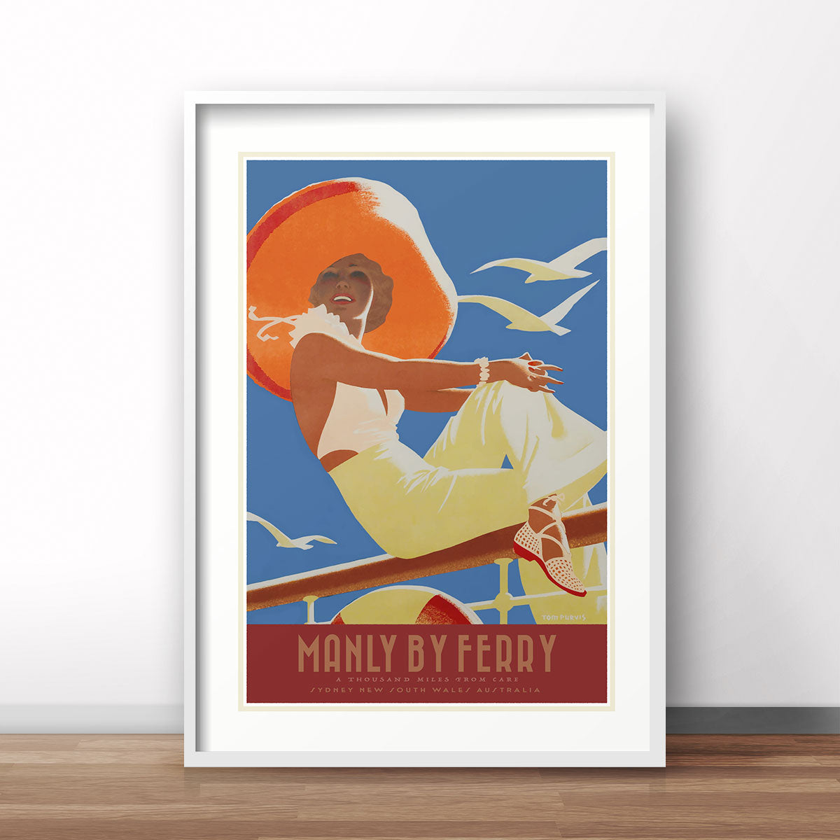 Manly vintage retro travel poster from Places We Luv