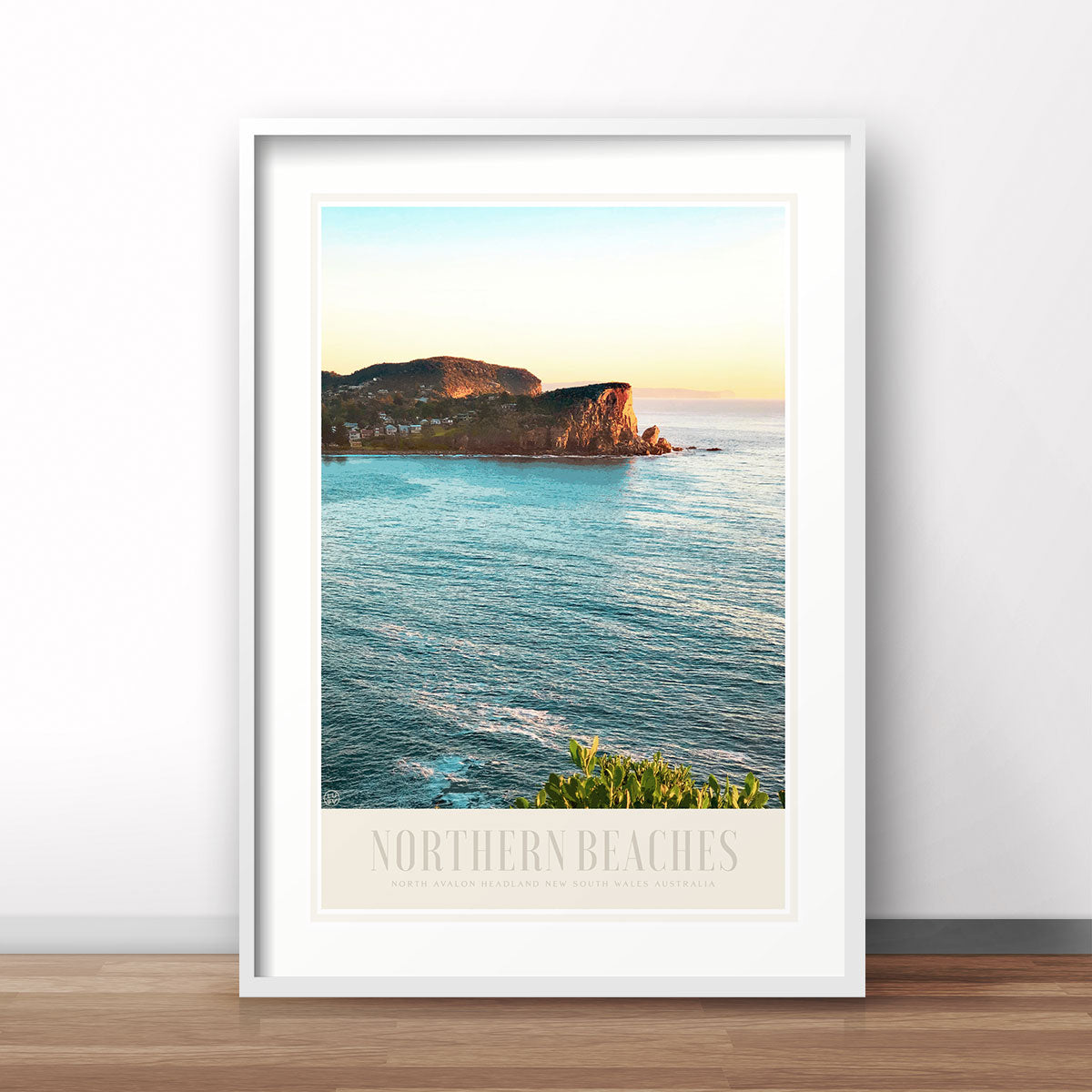 northern Beaches Sydney retro vintage travel poster print from Places We Luv