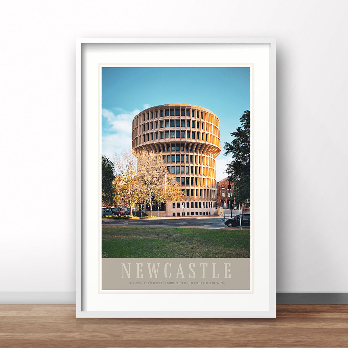 Newcastle NSW vintage retro travel poster from Places We Luv