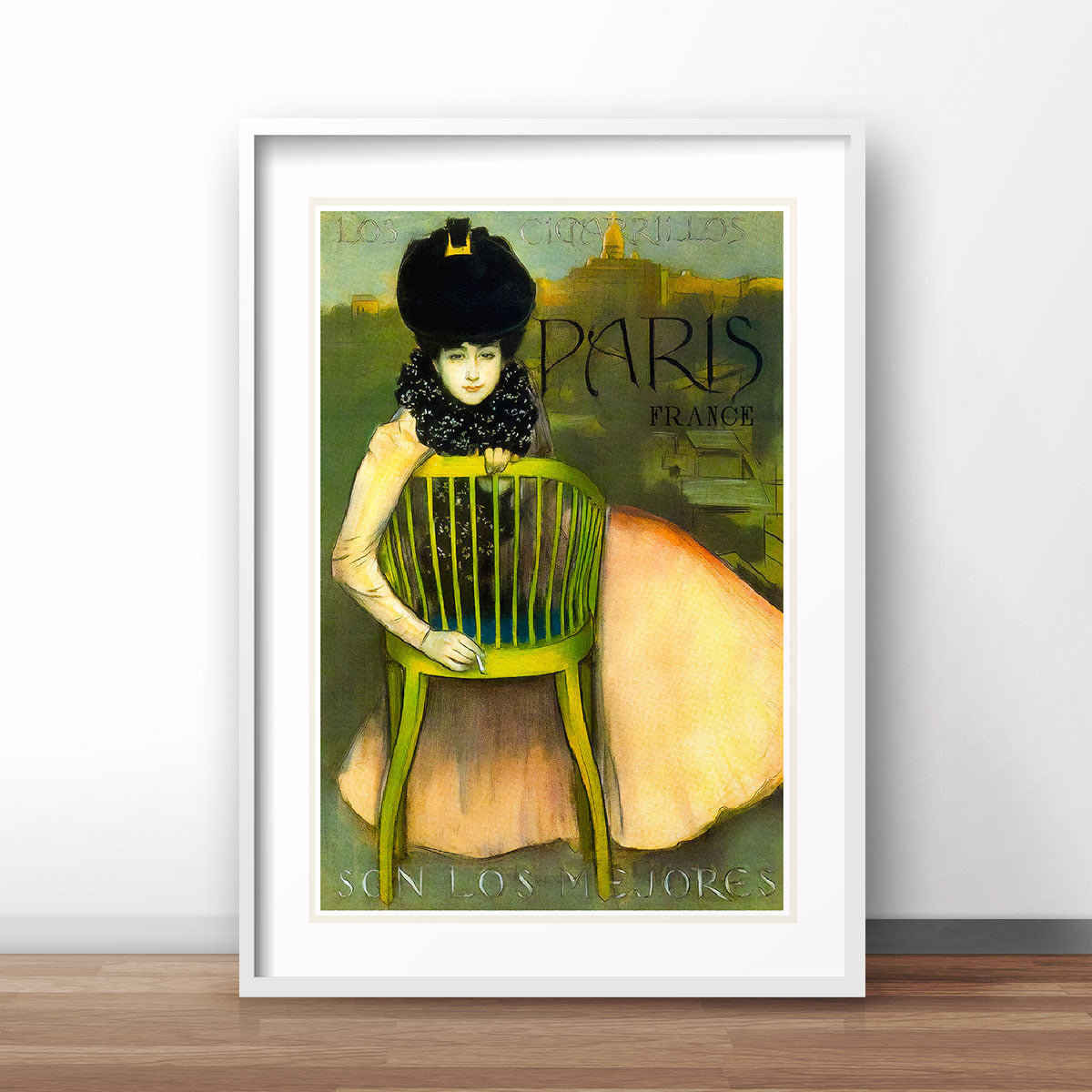 Paris France travel advertising retro poster print from Places We Luv