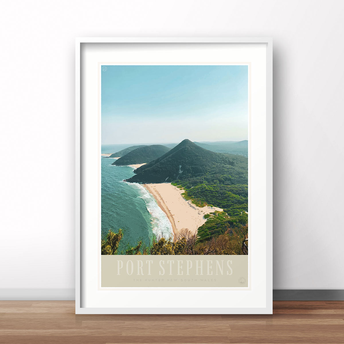 Port Stephens vintage retro poster print from Places We Luv
