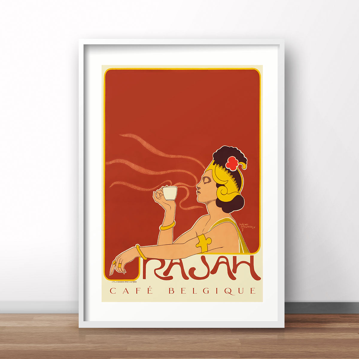 Rajah coffee cafe vintage retro poster print from Places We Luv