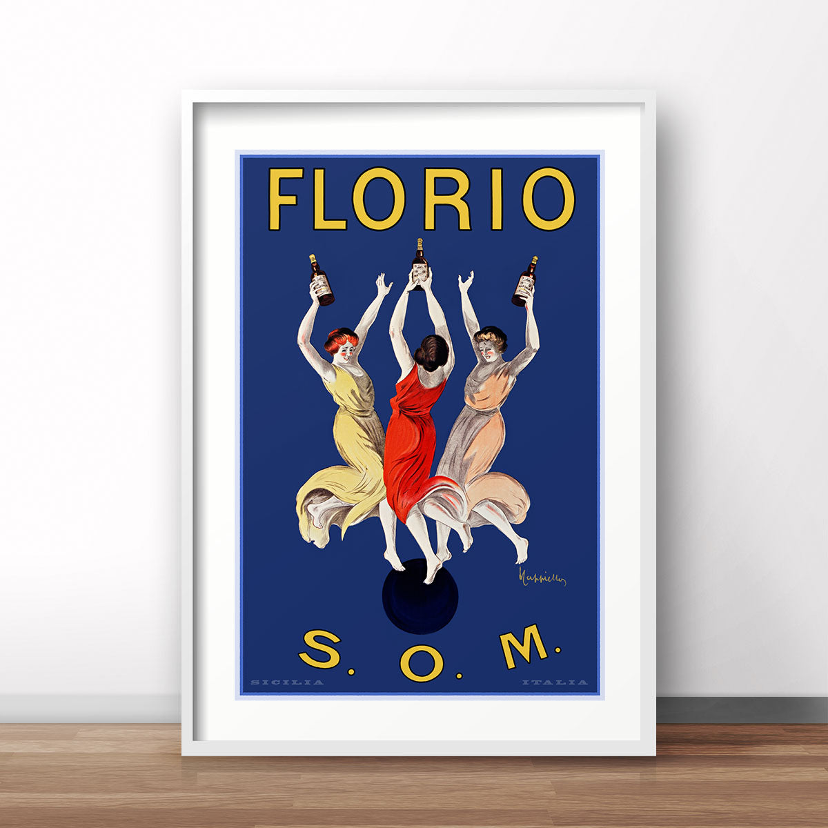 Florio Marsala vintage retro advertising poster print from Places We Luv