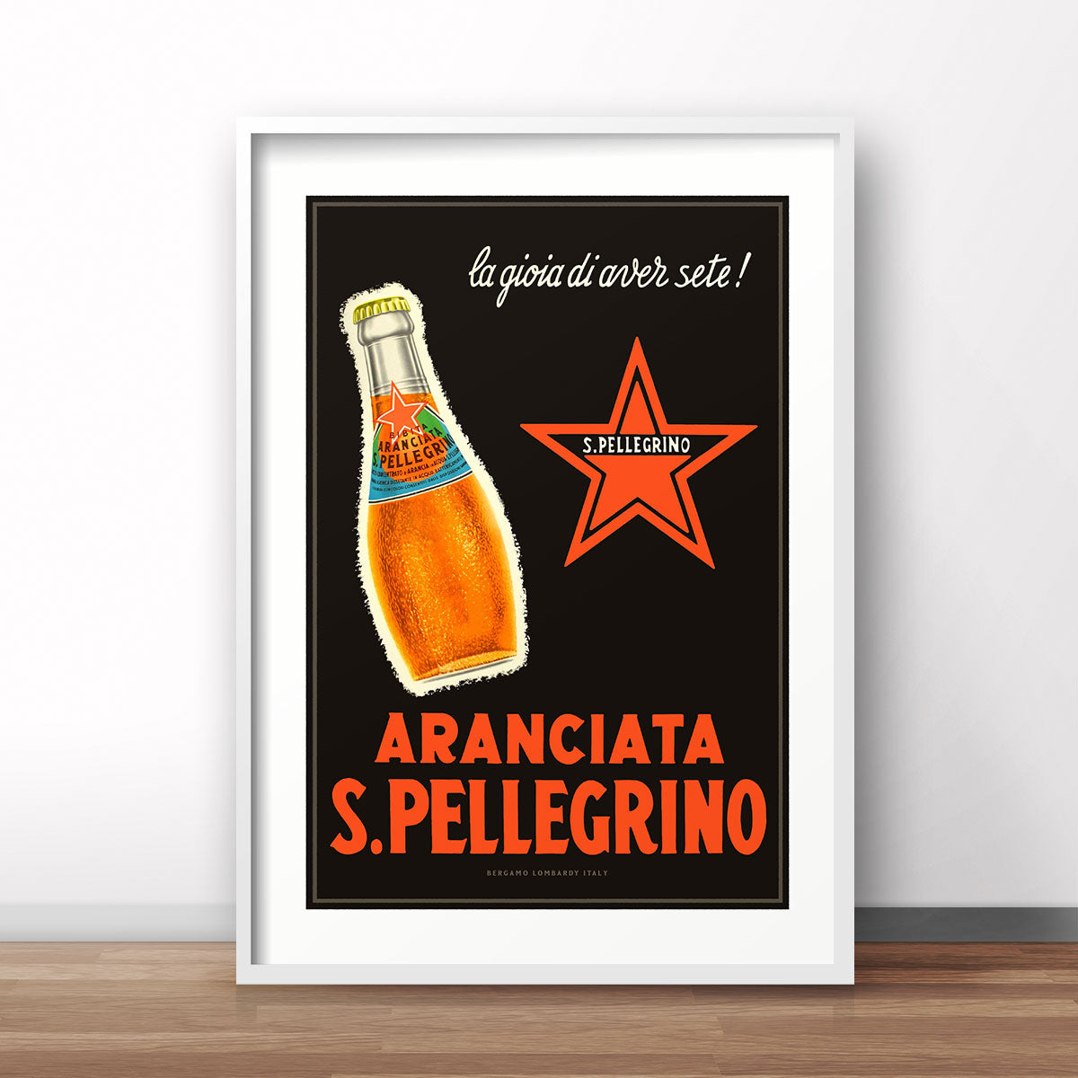 Aranciata S. Pellegrino Italy vintage retro poster from Places We Luv