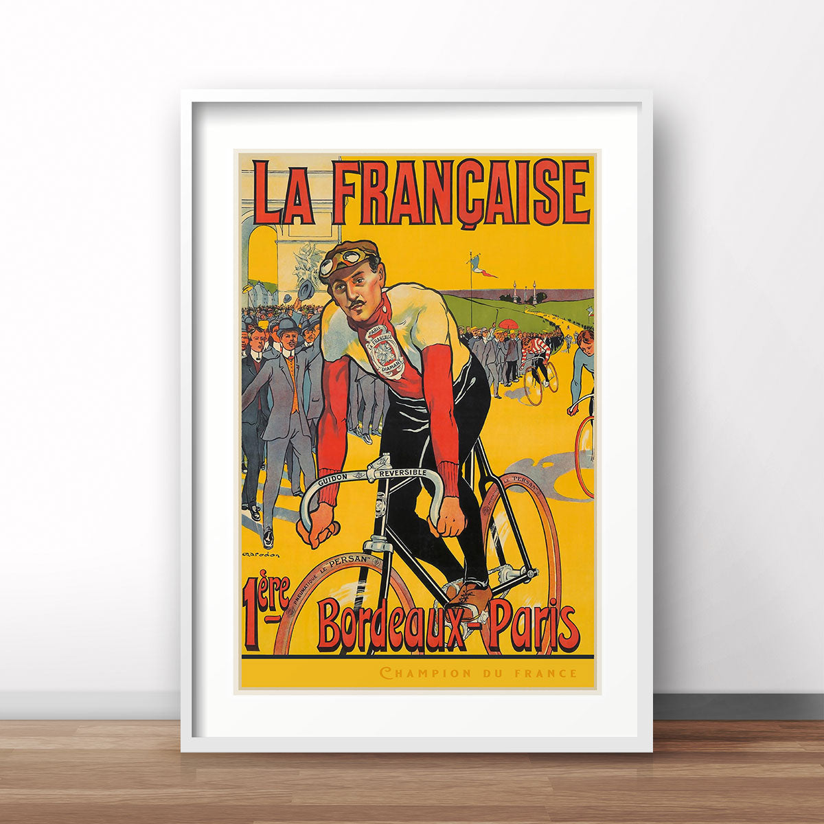 French La Francaise Diamant bicycle vintage retro poster print from Places We Luv