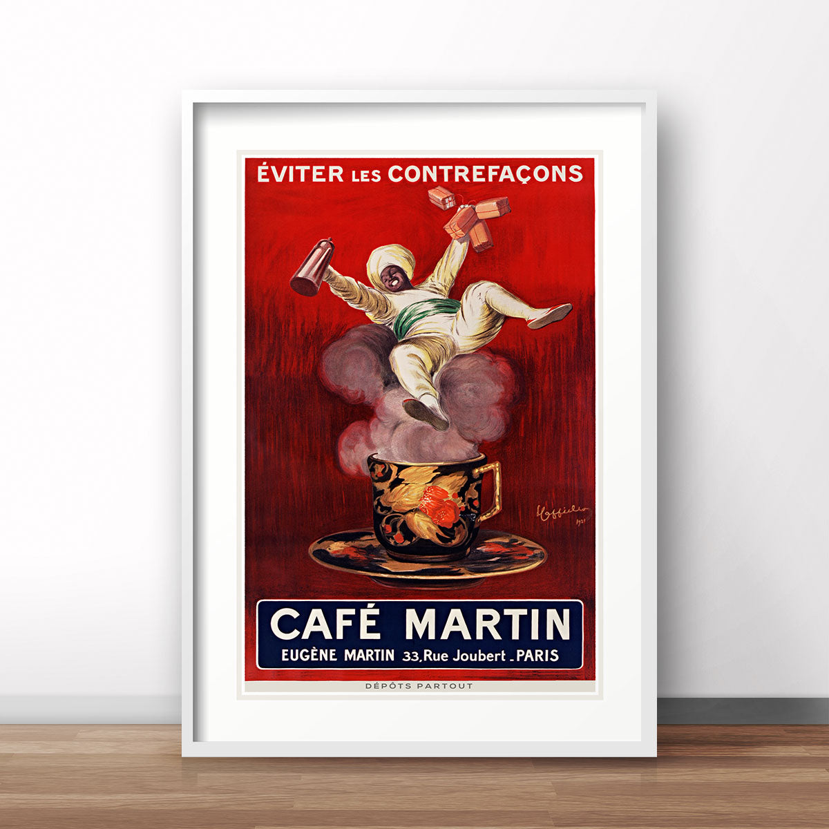Cafe Martin vintage retro advertising poster print from Places We Luv