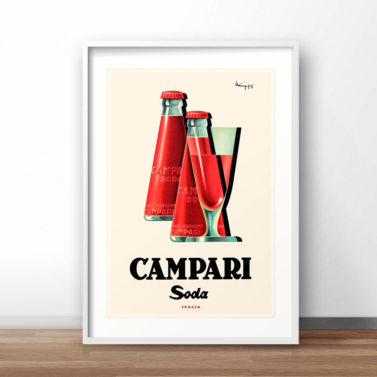 Campari Soda Italy retro vintage poster print from Places We Luv