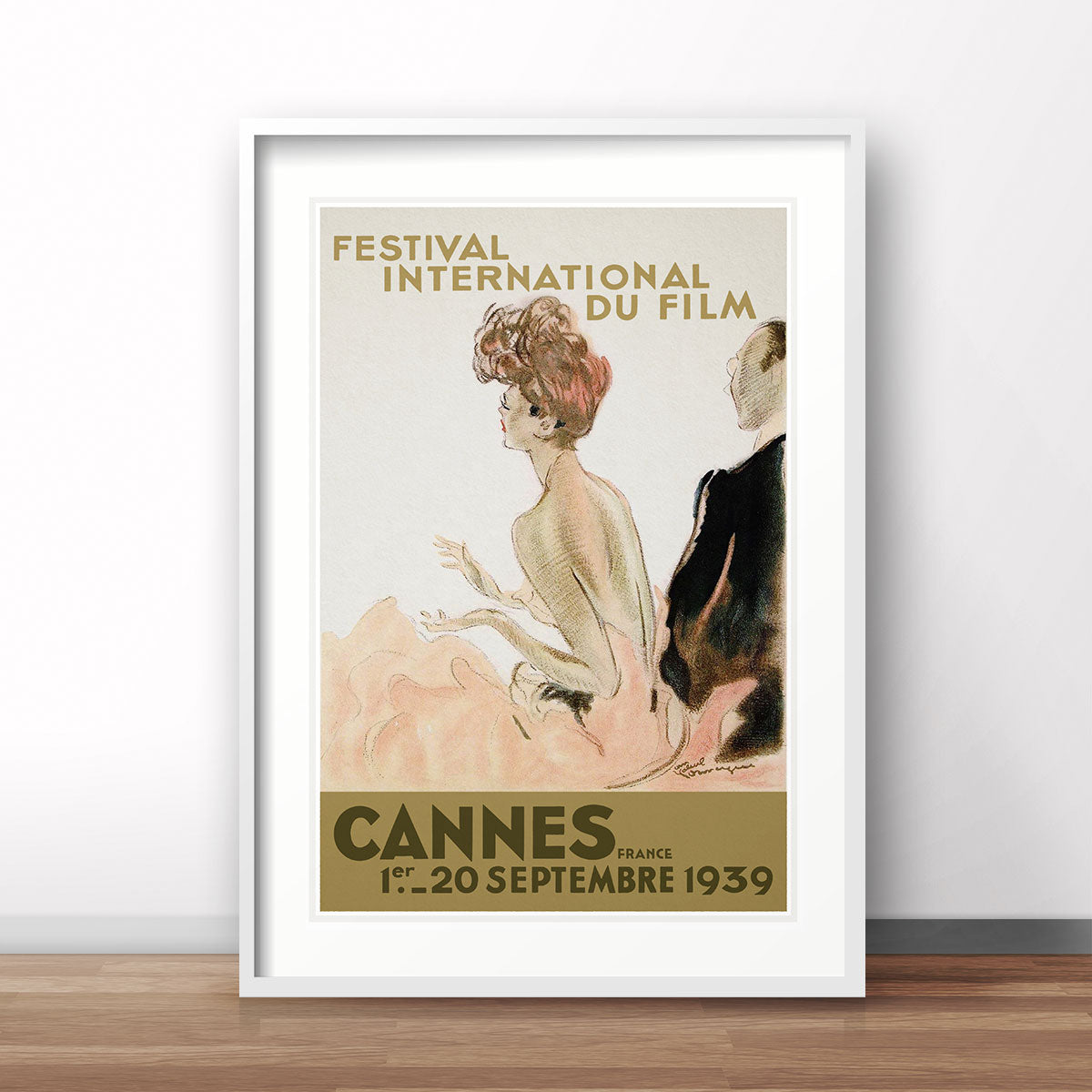 Cannes French vintage retro poster print from Places We Luv
