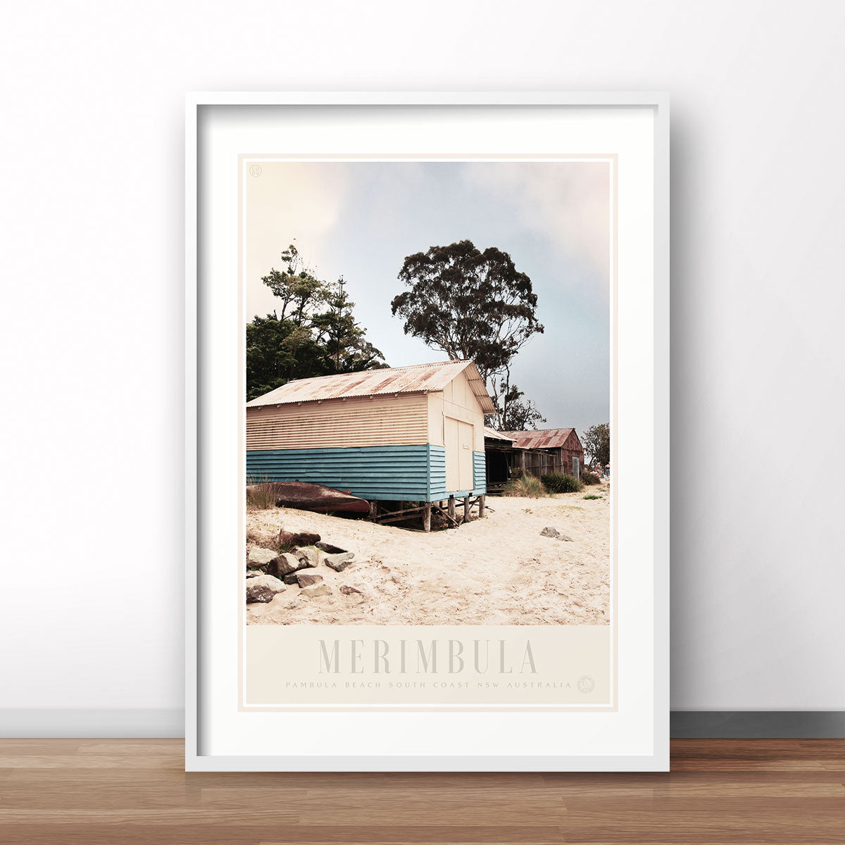 Merimbula NSW vintage retro travel poster print from Places We Luv