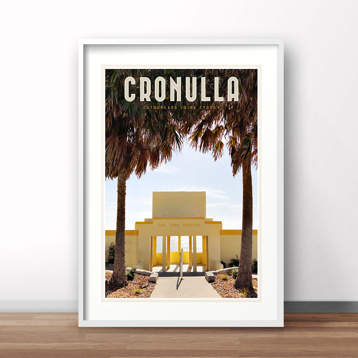 Cronulla Oak Park vintage travel poster by Placesweluv