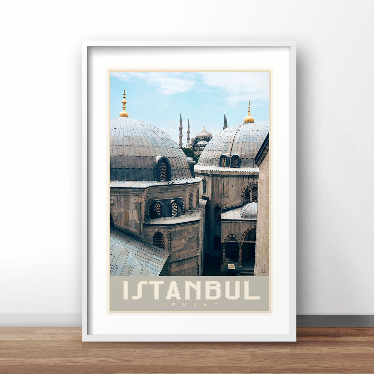 Istanbul Turkey vintage travel style poster by placesweluv