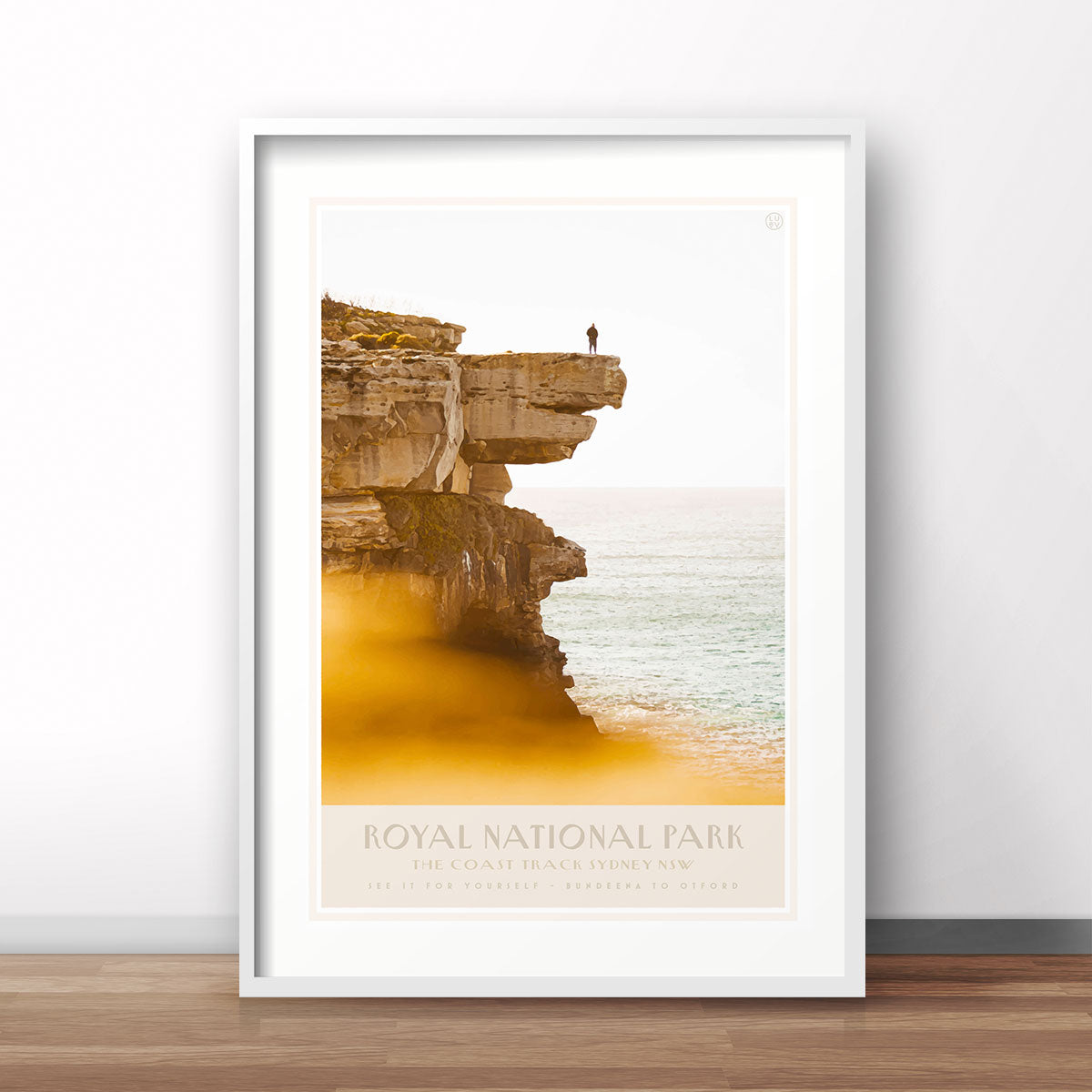 Royal National Park vintage travel style framed print places we luv