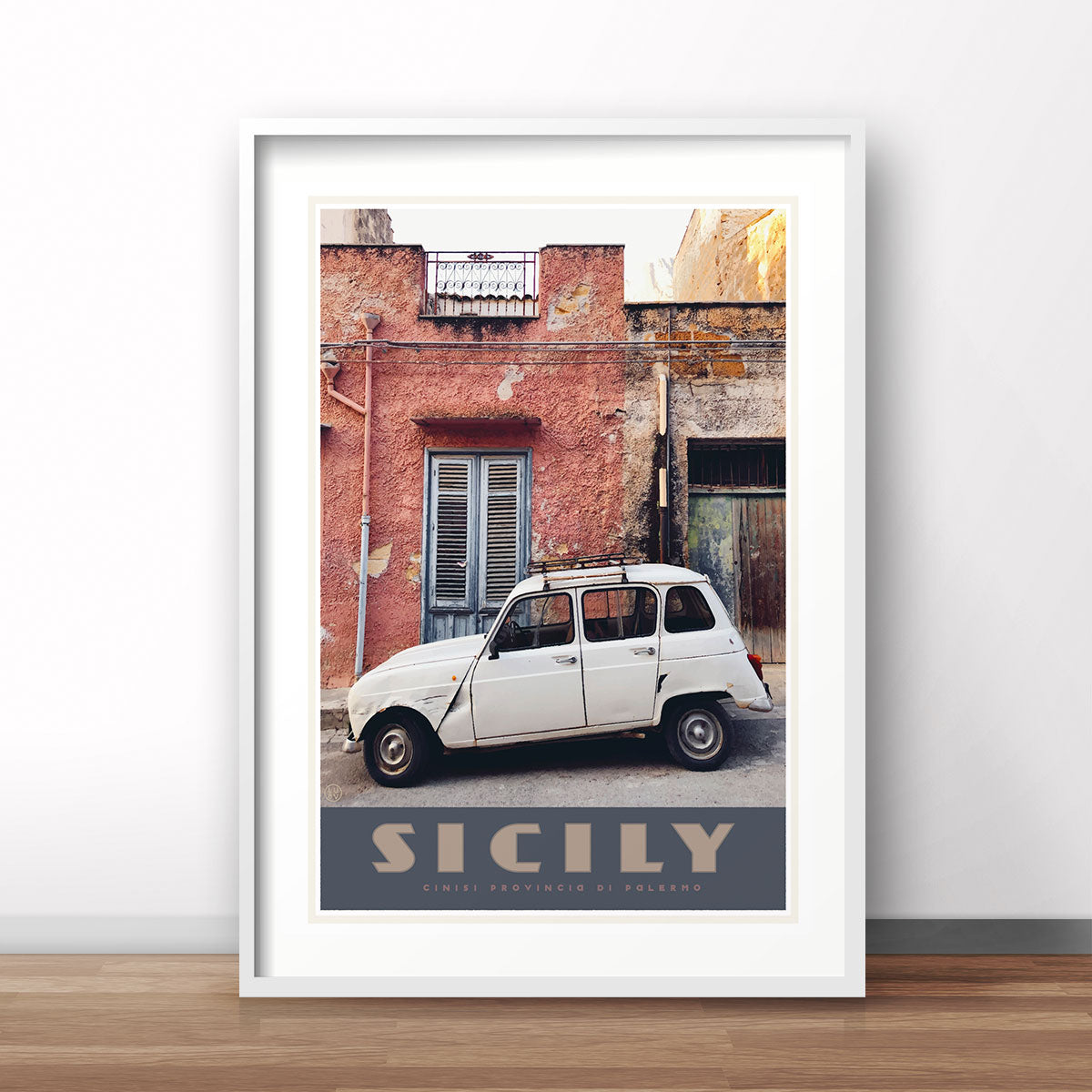 Sicily vintage travel retro poster print by Places We Luv