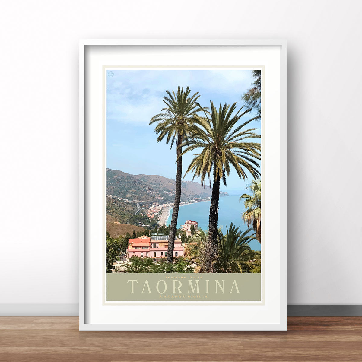 Taromina Sicily vintage travel poster - Places We Luv