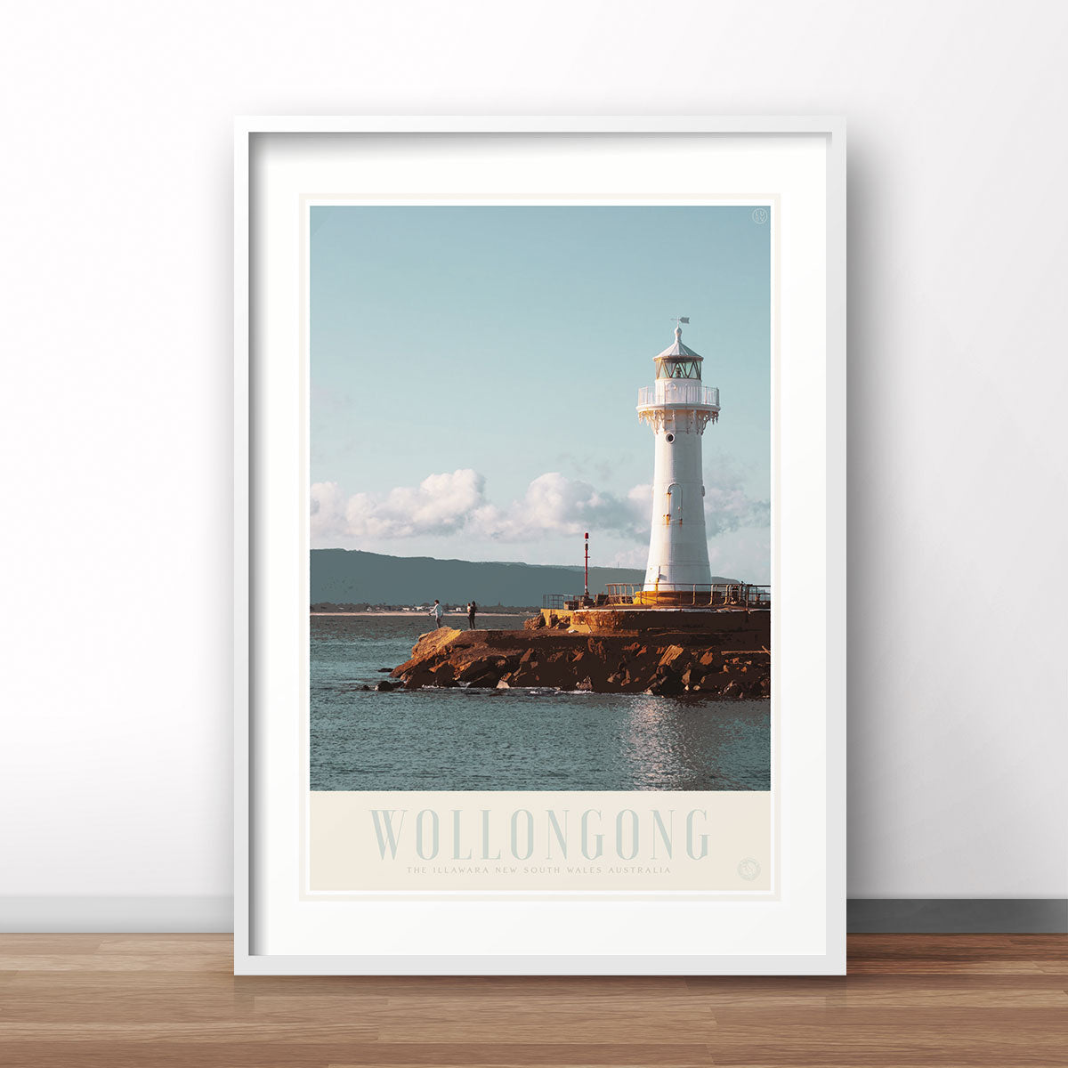 Wollongong NSW vintage retro travel poster print by Places We Luv